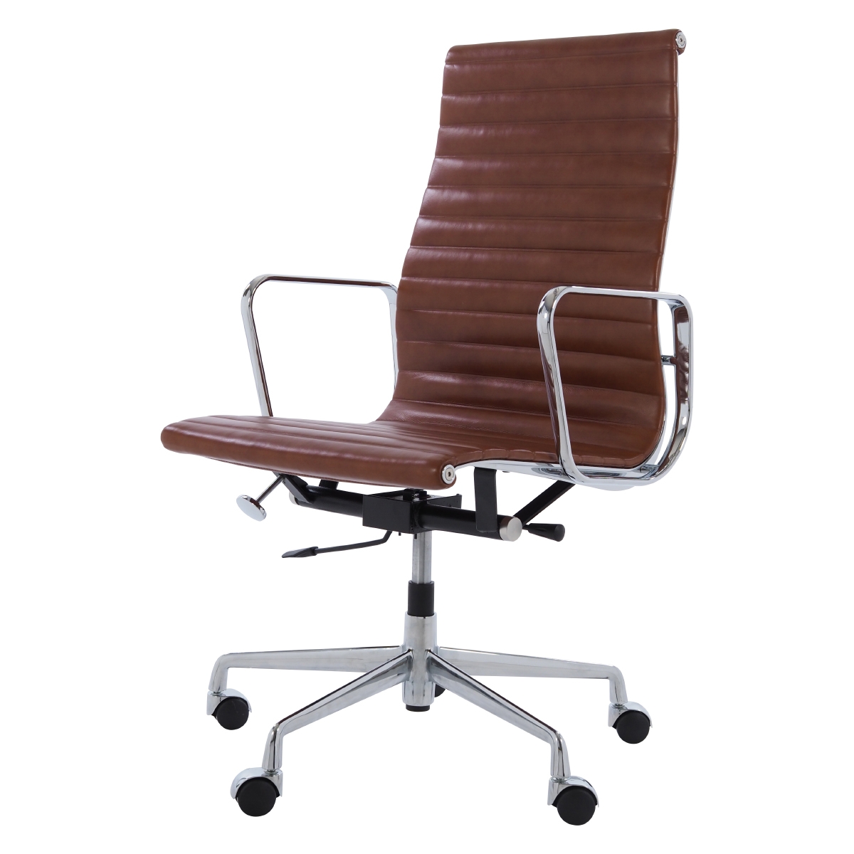 Charles Eames style, Bureaustoel EA119 Leder antique